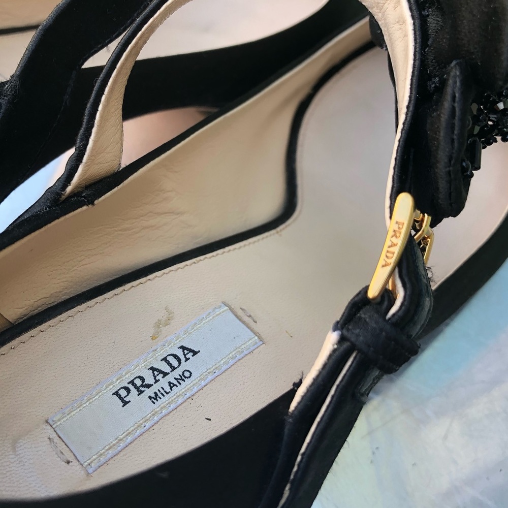Vintage Prada heel sz 39 - 8.5 beaded strap - Picture 6 of 8